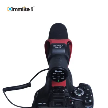 Commlite BTM-V30 Super Cardioid Krypties Kondensatoriaus Karabinai Vaizdo Mikrofonas Video Interviu kamera Kamera Juoda / Raudona