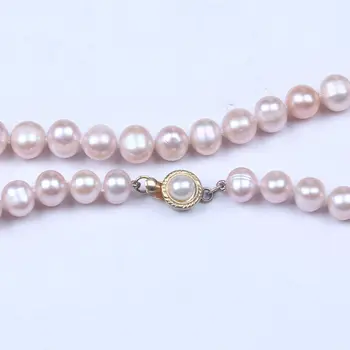 Daking aukštos kokybės perlų vėrinį AA blizgi rožinė nekilnojamojo kultūringas gėlavandenių perlų karoliukus, choker papuošalai moterims geriausių dovanų