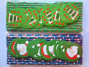 Didmeninė Kalėdų Popieriaus, šiaudelių / kalėdų šalis tiekia Šiaudelius su Kalėdų žymę