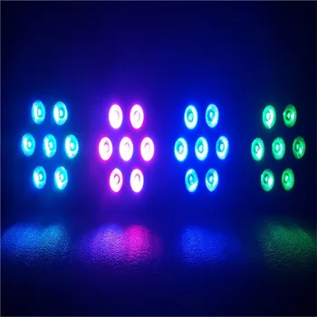 DJWORLD Belaidžio nuotolinio valdymo pulto LED Par 7x12W RGBW 4IN1 LED Šviesos Plauti quad Etape Uplighting Jokio Triukšmo, Nuotolinio valdymo professiona