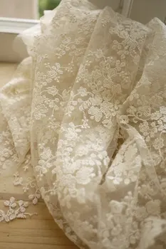 Dramblio kaulo medvilnės nėriniai audinio su retro garbanojimo modelis, chevronembroidered nėriniai, vestuvių dekoro,ws1009I