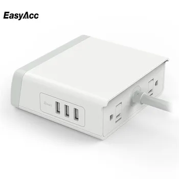 EasyAcc Kelis USB Įkroviklis 7.2 3 Uostų Darbalaukio Sienos USB Įkrovimo Stotis su 2 Smart Adapteris Mobilaus Telefono