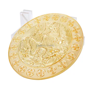 Fengshui 6 Dangų Aukso bagua Monetų su Dangaus Drakonas Apnašas Turtus & Sėkmės Stipriklis G1858