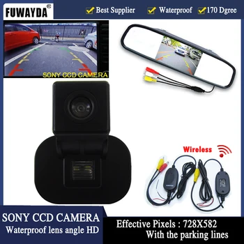 FUWAYDA CCD Automobilio galinio vaizdo Kamera Automobilio Stebėti 4.3 Colių TFT LCD Monitorius, automobilių Stovėjimo aikštelė, KIA FORTE /Hyundai Verna /Hyundai Solaris Sedanas