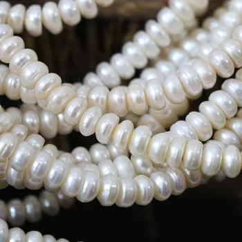 Gamtos kultūringas gėlavandenių baltųjų perlų gamtos abacus mygtuką prarasti karoliukai 