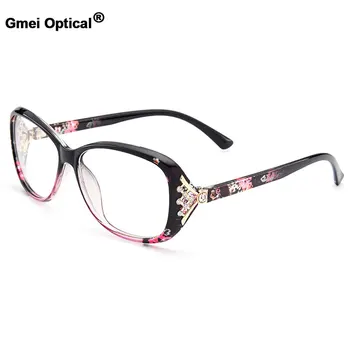 Gmei Optical Colorful Women Full Rim Optical Eyeglasses Frames Urltra-Light TR90 Plastic Female Myopia Eyewear M1496
