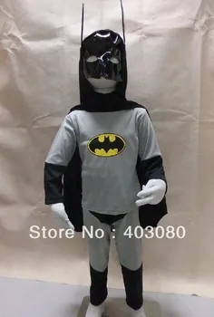 Helovinas 3-7 metų Pilka vaikas Kaukės & skaros ir 2 kostiumas,Vaikų modelio drabužius,berniukas betmenas Vaidmenų Cosplay