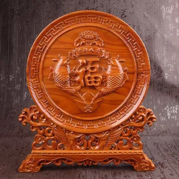 Ilgai Yi laimingas ornamentais turtinga žuvų raudonmedžio medžio drožyba apdaila, apdailos sektoriaus Namų Dekoravimo dovanos, metai po metų,