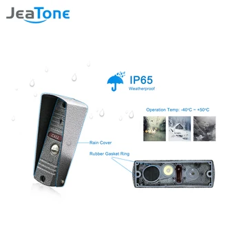JeaTone 4 Colių Vaizdo Doorbell Duris Telefono Intercom System Monitor Išlaisvinti Elektroninis Užraktas Vaizdo Įrašymo Nuotrauka Atsižvelgiant 1200TVL