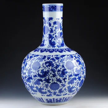 Jingdezhen keramikos, porceliano vaza vaza dangaus iškrovimo didelių modernių Namų Dekoravimo rankdarbiai