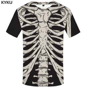 KYKU Prekės Skeletas marškinėliai kaulų T-shirts 3d t-shirt mens drabužius juokingas anime t marškinėliai atsitiktinis marškinėliai vyrams 4xl fitneso marškinėliai Tee