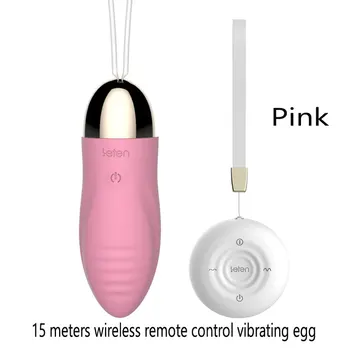 Leten Vibruojantis Kiaušinis 15 Metrų Belaidžio Nuotolinio Valdymo Sekso Žaislai Moters Makšties Klitorio, G-taško Stimuliatorius Suaugusiųjų Sekso Produktus