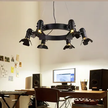Loft Amerikos priedai veltiniams, vilna Lempa Kūrybinės Pramonės Stiliaus Pakabos Šviestuvas Geležies Meno LED Pakabukas Šviesos Meno Studija Retro Apšvietimas