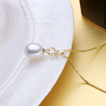 MINTHA 18K Aukso Širdies Pakabukas perlų Papuošalai,perlų karoliai pakabukas moterys,čekų markės Siųsti 925 sterlingas sidabro grandinės
