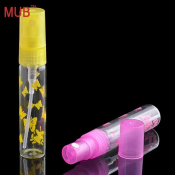 MUB - 6 ml (10 vnt./daug) Nešiojamų Mini Stiklo Vaporisateur Parfum Butelis Su 6 Spalvų Drugelis Spausdinimo Kvepalai Purškimo Buteliai