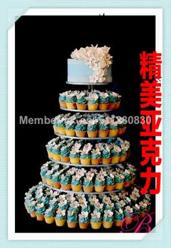 Naujas akrilo 6 lygio tortas vestuvių rėmeliai daugiasluoksnės gimtadienio tortas gali būti pritaikytas akrilo keksiukų stovas apdaila