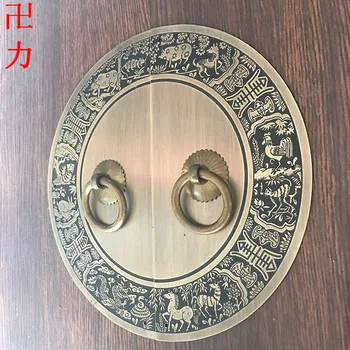 Naujas Kinijos antikvariniai baldai, Ming ir Čing Dinastijų vario detalės vario durų spinta, spintos rankena vario vario h