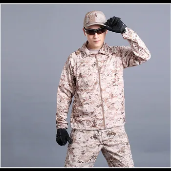 Naujos Lauko Karinės Taktinės Liemenės Vyrams Vasaros Anti-UV Kvėpuojantis Sportinis kostiumas Kempingas Medžioklės Ryklio Odos Maskuojančiais Drabužiais