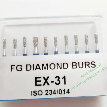 Nemokamas pristatymas 100vnt Dantų Diamond Burs Didelės Spartos Handpiece Vidutinio FG 1.6 M Nauja