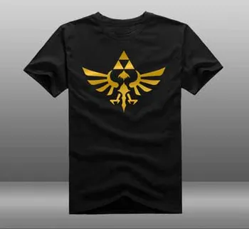 New Legend of Zelda T-shirt Cosplay, Anime, Filmų Trikampis Galios T-shirt Vasaros Medvilnės trumpomis Rankovėmis Tees