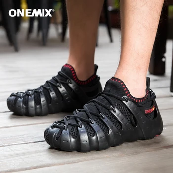 Onemix Romos batai gladiatorių nustatyti batai vyrų ir moterų bėgimo bateliai bėgimo sportbačiai lauko vaikščiojimo batai kojinės-pavyzdžiui, sandalai, šlepetės
