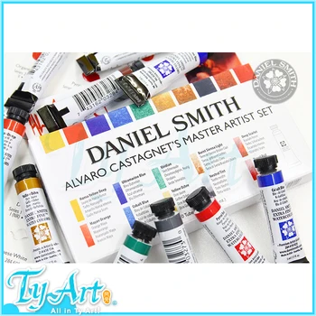 Ping Daniel Smith Alvaro Magistrantūros akvarelė pigmento Vyresnysis nustatyti 10color 5ml+ bandymo kortelės