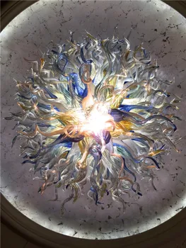 Populiarūs Rankų Darbo Pūsto Stiklo Užsakymą Dekoratyvinis Didelių Kristalų Liustra