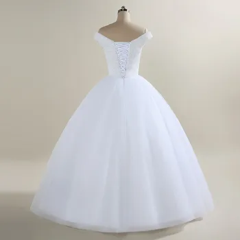 QQ Meilužis 2018 Naujas Bling Bling Kamuolys Suknelė Vestuvių Suknelė nuo Peties Nuotakos Vestuvių Suknelės
