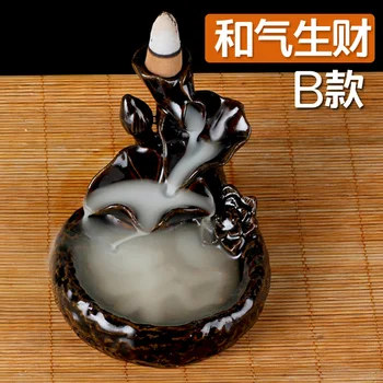 Quemador Incienso Blizgesio 8 Stilių Glazūra Keramikos Smilkalų Dūmų Kūgio Šėtono Degiklis Moliuskui Viryklė Bokštas Censer Stream 