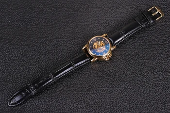 Relogio Masculino Nugalėtojas Royal Diamond Dizaino Juodojo Aukso Žiūrėti Montre Homme Moterų Laikrodžiai Prekės Prabanga Skeletas Mechaninė Žiūrėti