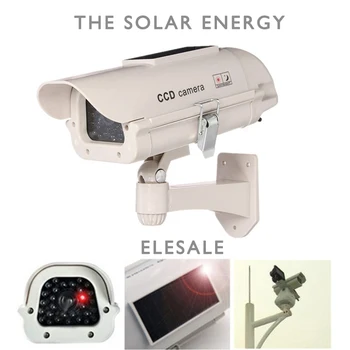 Saulės energijos Vandeniui Netikrą Fotoaparato Dvi AA Baterijos LED Manekeno Saugumo Fotoaparatą Ir Led Dome Kameros, Stebėjimo Kameros