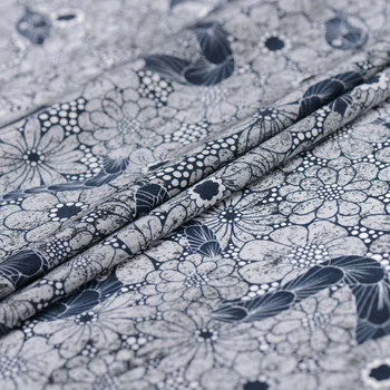 Senovės mėlyna šilko krepo de Chine naujas pavasario ir vasaros 2017 skaitmeninis spausdinimas šilko audinio, šilko audinio suknelė, sijonas audinys