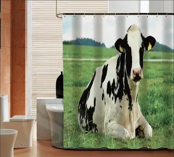 Stilingas Pieno karvė mados užsakymą Dušo Užuolaidos Vonios kambarys dekoro Aukštos Kokybės Vonios Užuolaidos