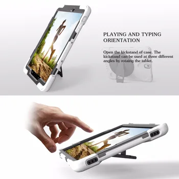 Sunkiųjų Silikono Sunku Tablet Case For Samsung Galaxy Tab S3 9.7 SM-T820 T825 Padengti Vaikai Saugus, atsparus smūgiams Ranka Diržo Turėtojas