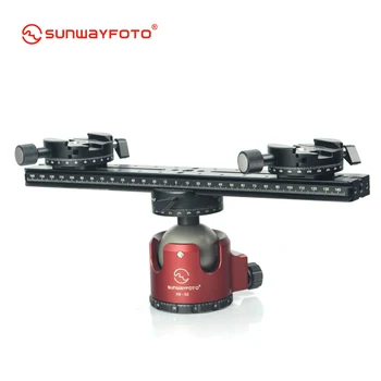 SUNWAYFOTO 3D-2 Trikojo Galva 3D Stereo Stereoskopinis Dual Fotoaparatai, 5 vnt Rinkinys Profesionalių Tripode Vadovai Su Skaidrių