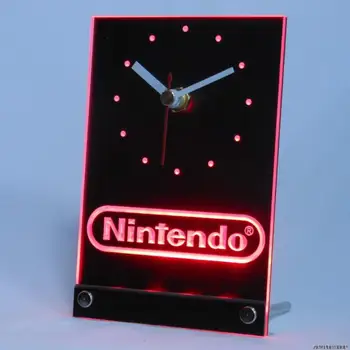 Tnc0196 Nintendo Žaidimų Kambarys Stalas Stalas 3D LED Laikrodis