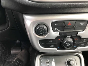 Už Jeep Compass 2017 2018 ABS Matinis Konsolė Kontrolės KINTAMOSIOS srovės Jungiklio Mygtuką Padengti Rėmelio Apdaila Rankenos prietaisų Skydelio Rėmas Garnyras 1pcs