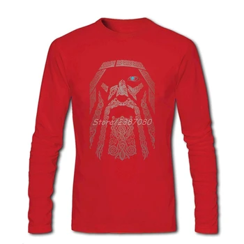 Valhalla Odin Vikingai Marškinėliai Užsakymą ilgomis Rankovėmis Marškinėlius Vyrų Hip-Hop Pora O-neck Cotton Tee Marškinėliai Homme