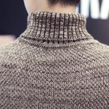 Vyrų megztinis mezgimo sutirštės žiemos medvilnės slim Atvartas SHIRT MENS megztinis