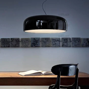 Willlustr Aliuminio baltas juodas pakabukas lempa, valgomasis, svetainė, miegamojo, viešbučio, baras, šviesos, visos 35cm 48cm 60cm pakaba apšvietimas
