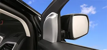 YAQUICKA 2x Sidabro ABS Auto Automobilio Salono Priekinis Langas Trikampis Apdailos Dangtelis Optikos Lipduką 