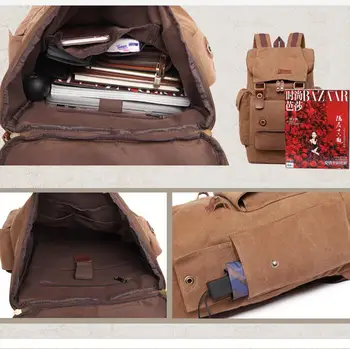 Yesetn maišelį 101916 mens paprasta drobės kuprinė kelionės krepšys dvigubas pečių maišą