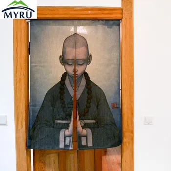 Zen užuolaidų trumpas durų užuolaidos vasaros Kinijos, Japonijos mažų vienuolis užuolaidų miegamojo užuolaidos