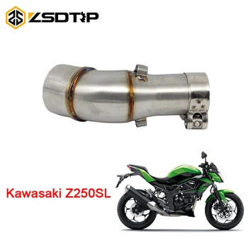 ZSDTRP 38mm Motociklo Išmetimo Vidurinis Vamzdis Su Apkaba Kawasaki NINJIA250SL Z250SL Be Išmetamųjų
