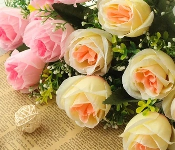 šilko rožė gėlių korėja stiliaus rose vestuvių ir namų decomration fashiong šalies dekoratyvinių gėlių nemokamas pristatymas