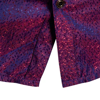 Šilko Satino Marškinėliai Vyrams 2018 Nauja Sklandžiai Smokingas Marškinėliai Blizga Aukso Dot Spausdinti Vestuvių Suknelė Atsitiktinis Marškinėliai Slim Fit Purple Shirt
