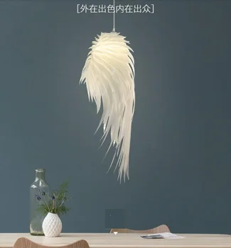 Šiuolaikinės kūrybos plunksna liustra Viešbučio restorane sėdi kambarys miegamasis apdailos inžinerijos angelas sparnų droplight