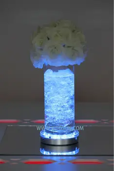10*Belaidis Puošmena Apdailos Apšvietimo 6inch Pagal Vaza LED Šviesos pagrindas Vestuves Lemputė Su Nuotolinio valdymo pultelis