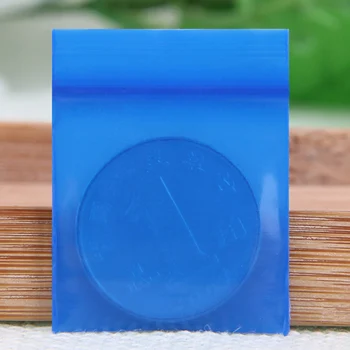 1000pcs 2.5cmx3cm / 0.98 colių x1.18inch Blue Mini Ziplock Reclosable Pakavimo Maišeliai Plastikiniai Maišai Auskarai Krepšys