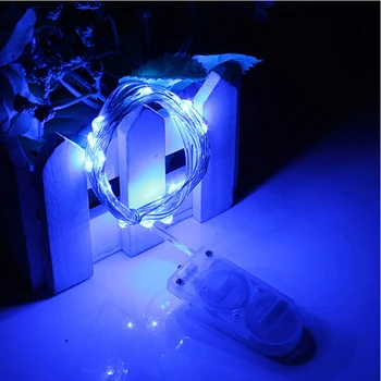 100VNT Pasakų String Žibintai su baterijomis 7.2 pėdų(2,2 M) 20 Led LED Mėnulio Šviesos Žvaigždėtą String Žibintai Varinės Vielos Vestuvių